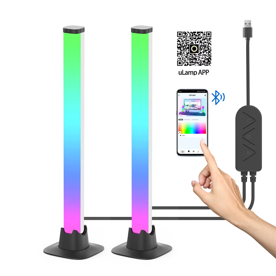 RGB Gaming Desktop Background Light Bar Computer Atmosphere Decoration Lighting Night Eye Protection Reading Lamp uLamp APP