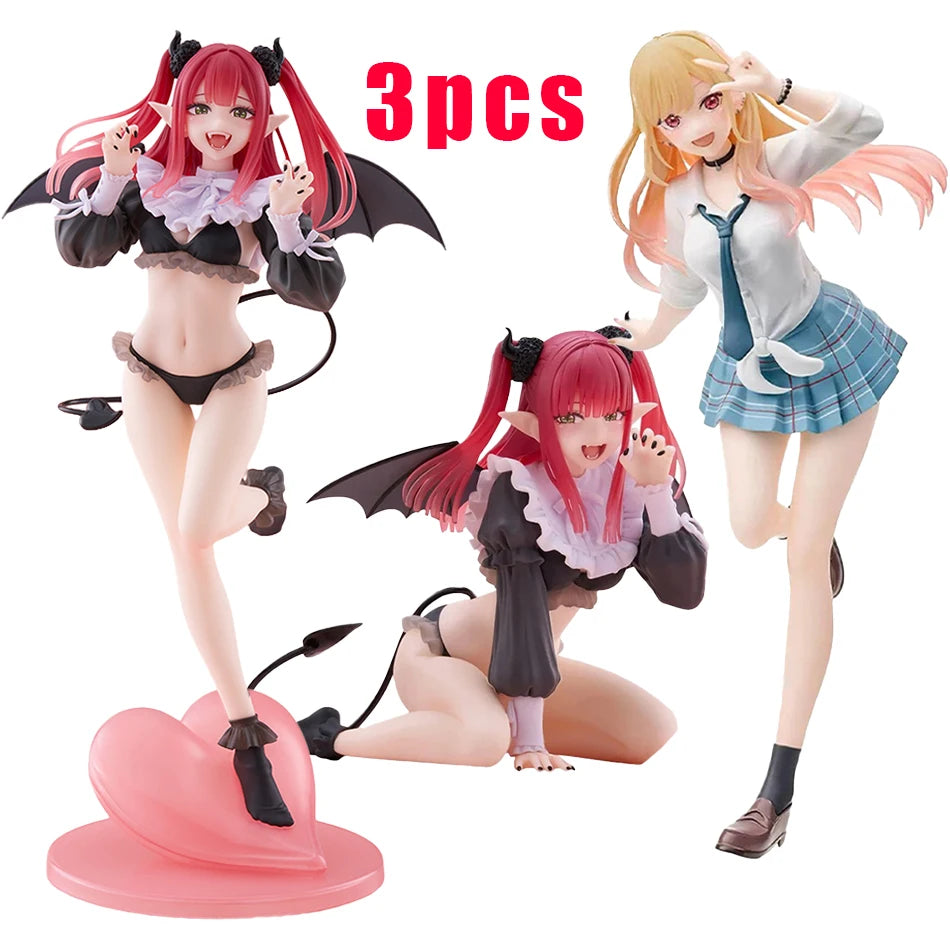3pcs My dear dress marin kitagawa liz see cute anime figure pvc collection model table ornament toys kids birthday gift‘s