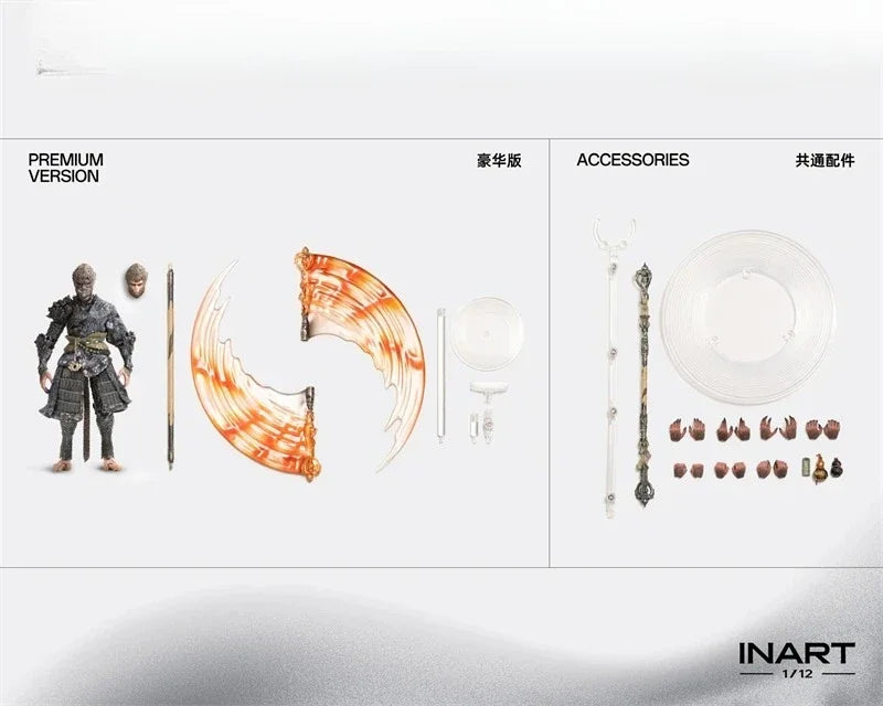 【In Stock】 INART Black Myth Wukong The Destined One in The Bronze Armor Set 1/12 Action Model Collectible Figure Toys