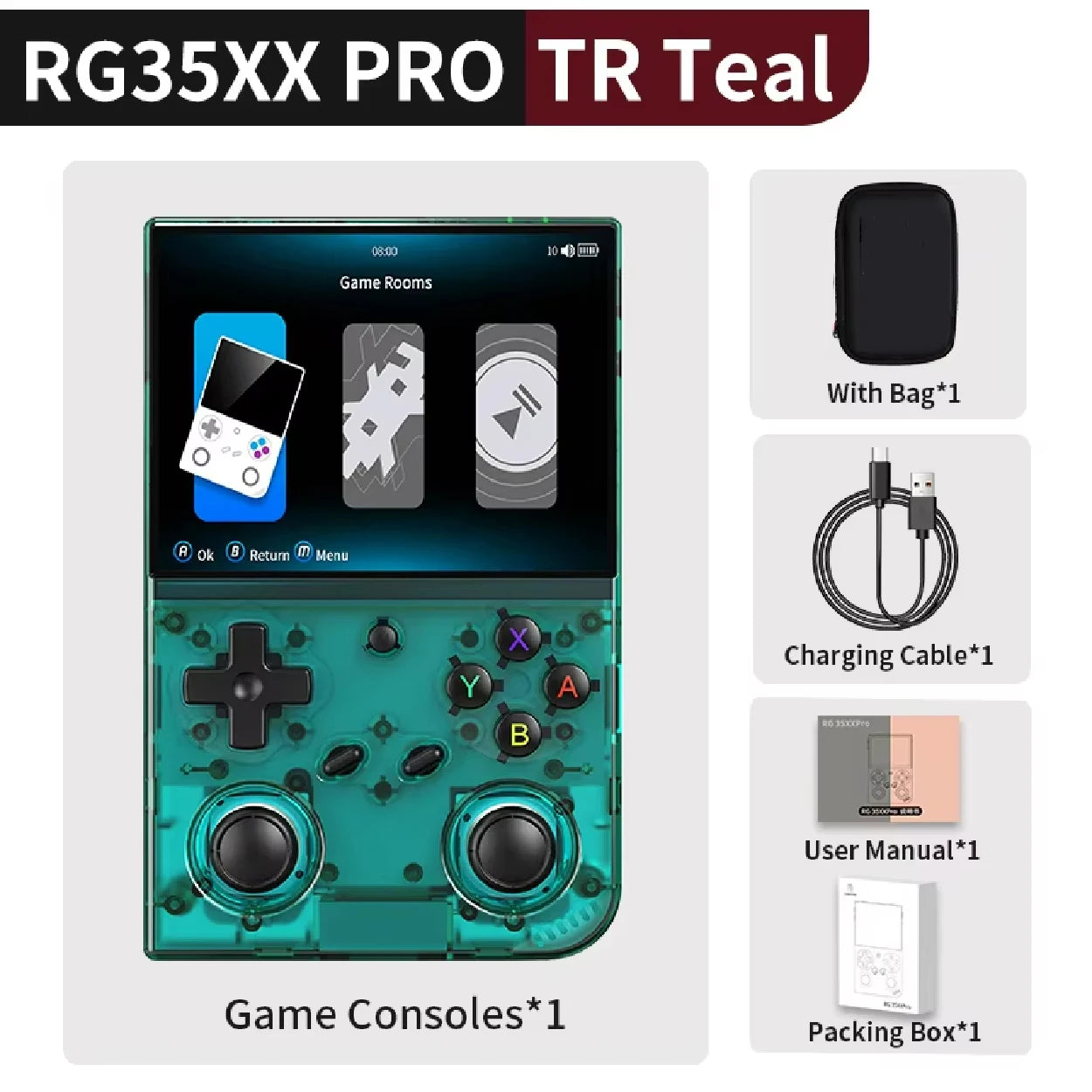 ANBERNIC RG 35XXPro Retro Handheld Game Console RG35XX Pro Gaming Player Support RixelHK WiFi Streaming Controller HD TV Output