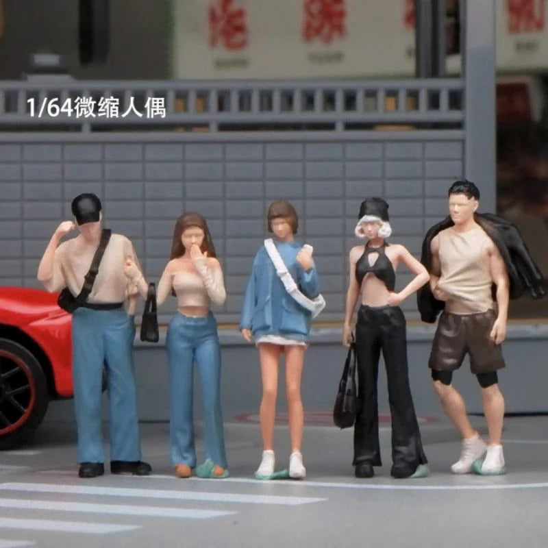 Resin Diorama 1:64 Scale Mini Figures Miniatura  Garage Scenes Minifigures Model Kit DIY Craft Toys Anime Figure Collectible