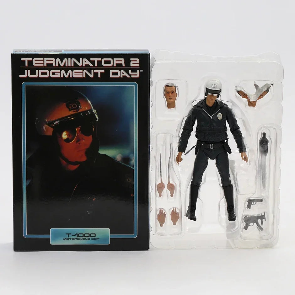 NECA Ultimate T-1000 Motorrad-Cop-Terminator-Actionfigur