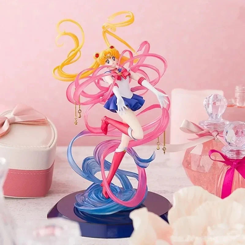 Sailor Moon Crystal Power Transformation Kawaii Anime Actionfigur Mädchen Figuren PVC Mädchen Modell Puppe Statue Spielzeug Dekor Kinderspielzeug