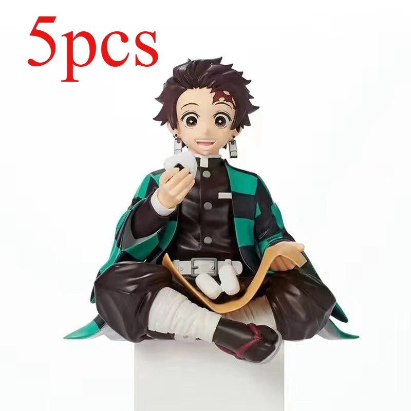5pcs  Anime Figure Demon Slayer Kimetsu No Yaiba Anime Action Figures Tanjiro Nezuko I Models Perfect Gift for Fans Toy