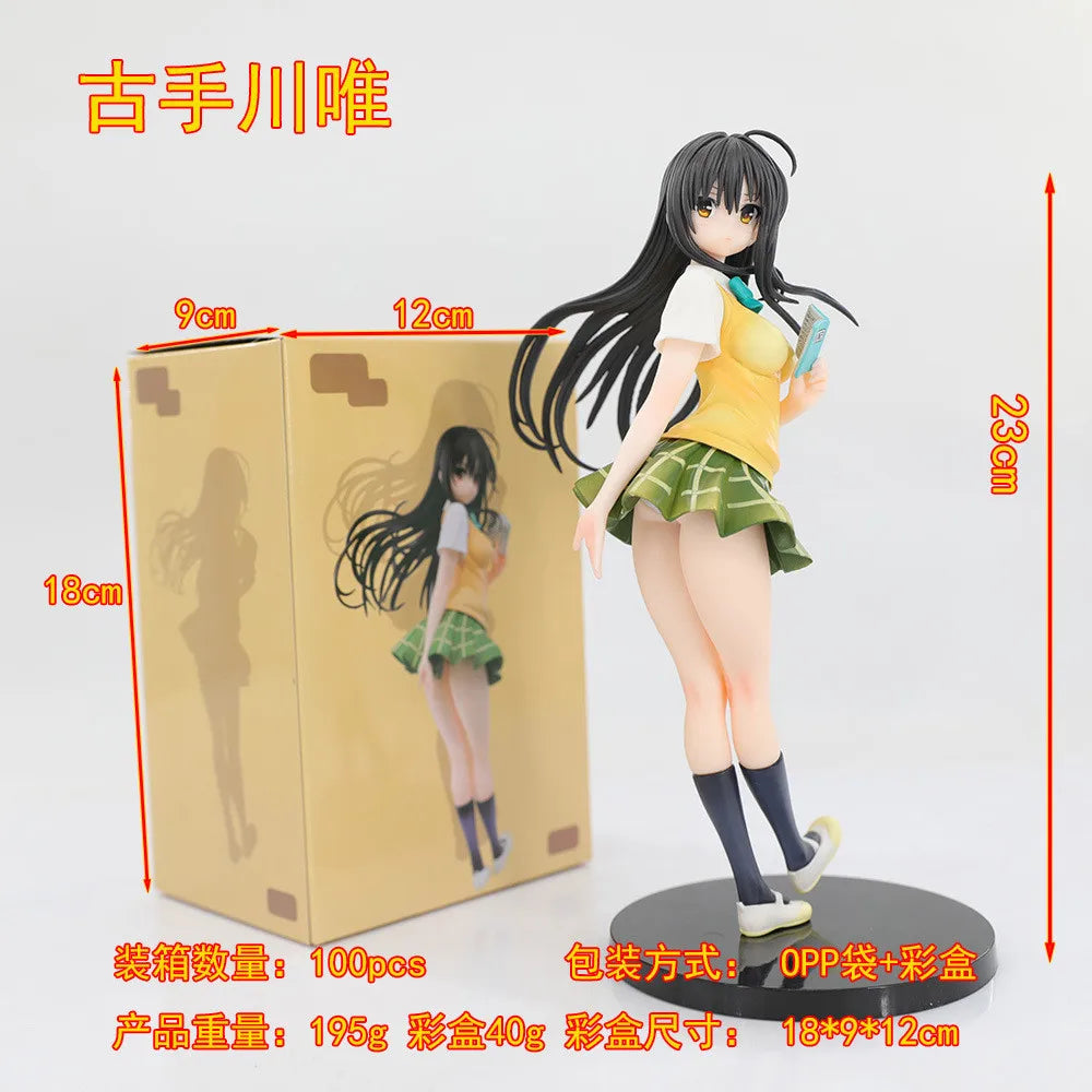 23CM Anime To LOVEru Kotegawa Yui Figure School Uniform Dress Up Standing Model Toy Gift Collection Aciton Figure PVC 1/7