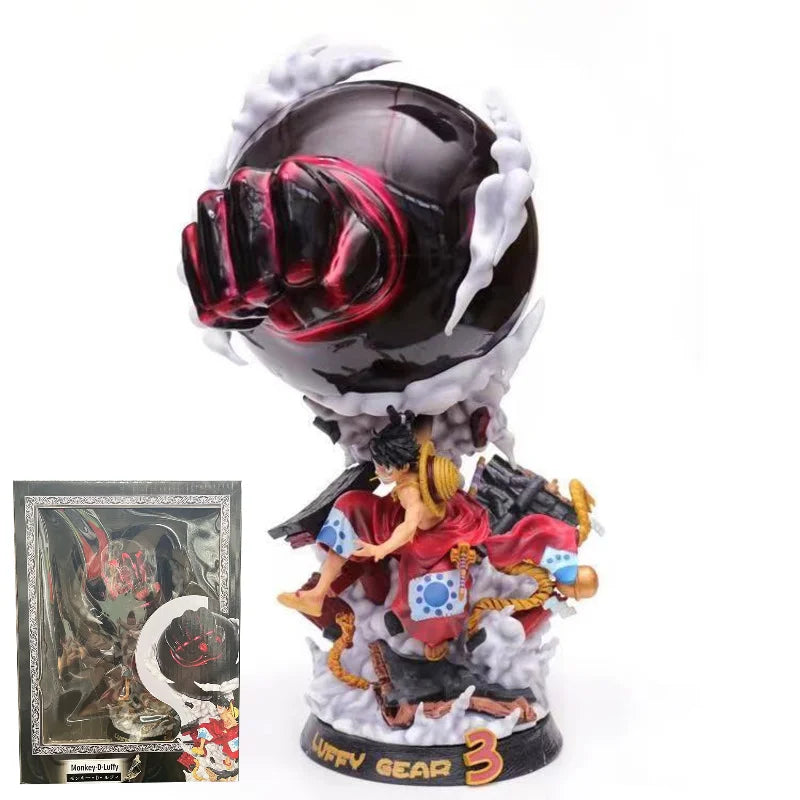 One Piece Anime Figurine Model GK Kimono Monkey D Luffy Gear 3 Action Figure 45cm Statue Collection Toy PVC F3 Studio Figma