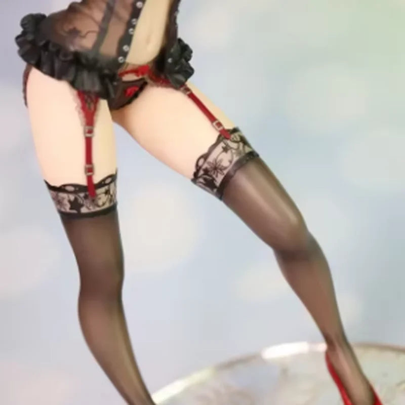 2025 New Date A Live Ii Kurumi Tokisaki Black Lingerie Ver H24cm 1/7 Figure Anime Model Toys Collection Gifts