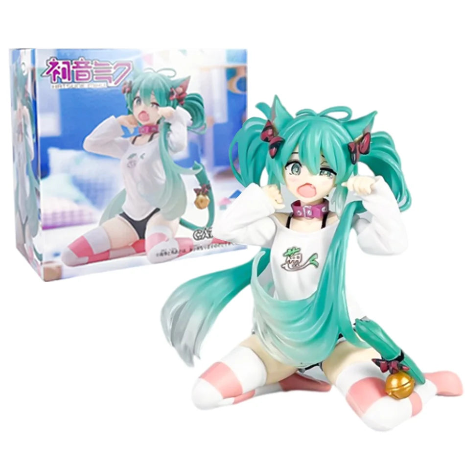 20CM Anime Hatsune Miku X Cinnamoroll Figure Anime Peripheral Collectible Models Decorative Decorations Children Kawaii Gift