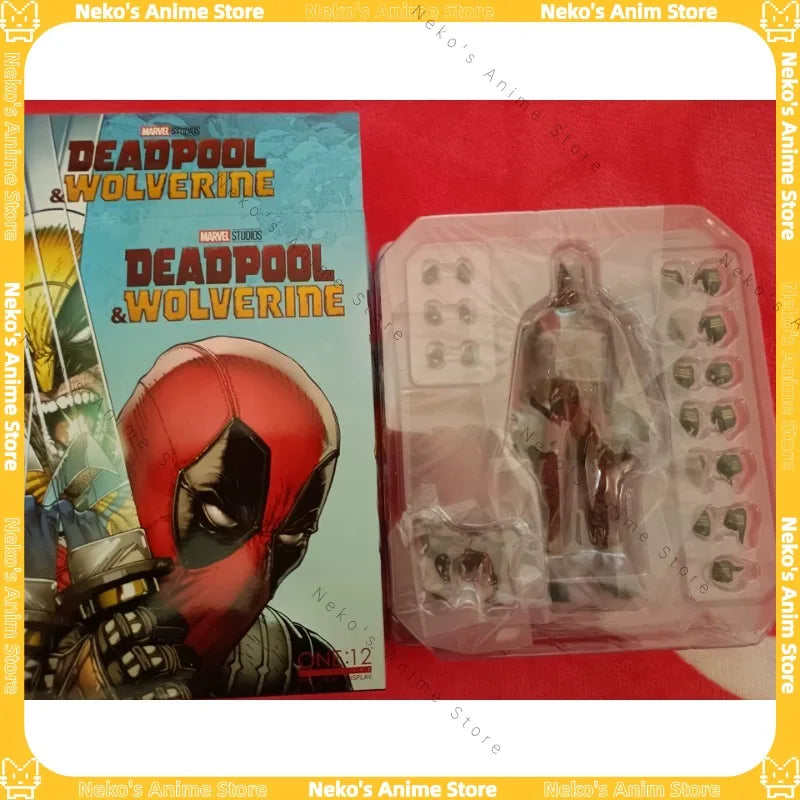 【In Stock】Mezco One:12 Collective Movie Edition Deluxe Deadpool Action Figure  Anime Model Trendy Toys Desktop Doll Gift Figur