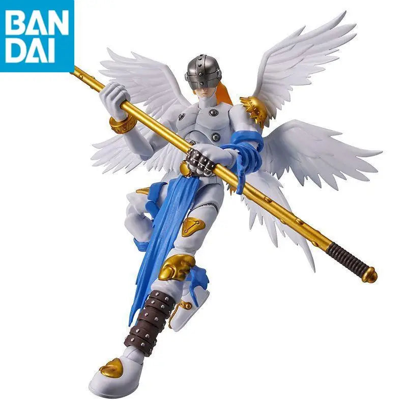 Original Bandai TV Version FRS Digimon Angemon PVC Assembly Anime Figure Model TV Version Anime Series
