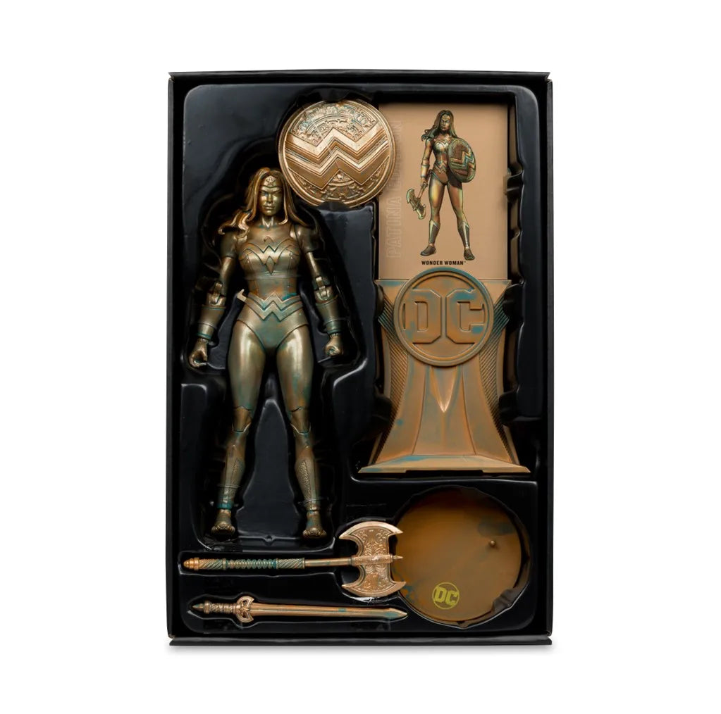 McFarlane Toys Classic Wonder Woman Patina 18cm Action Figures Gold Label DC Multiverse Model