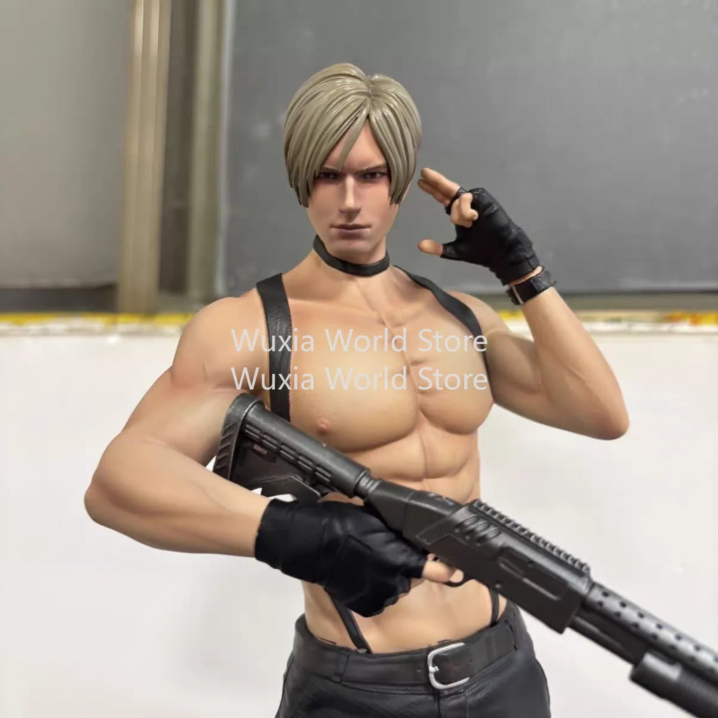 32cm Leon Scott Kennedy Figure Resident Evil Anime Figures Collection Model Desktop Ornament Decorations Best Gifts for Children