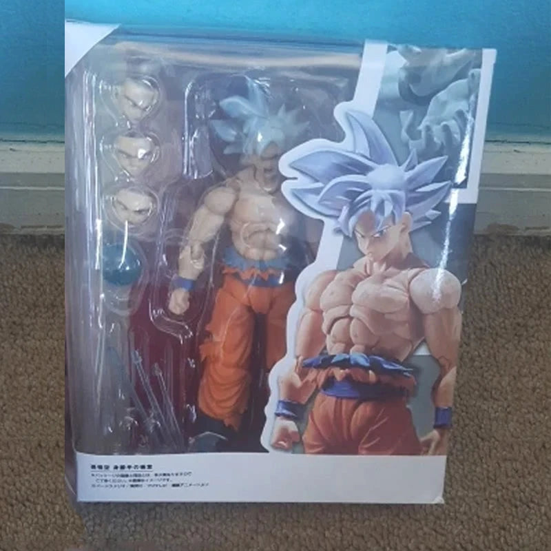 Dragon Ball Z Super Figure White Haired Son Goku Action Figure 16cm Migatte No Goku GBZ Collection Doll Model Birthday Toys Gift
