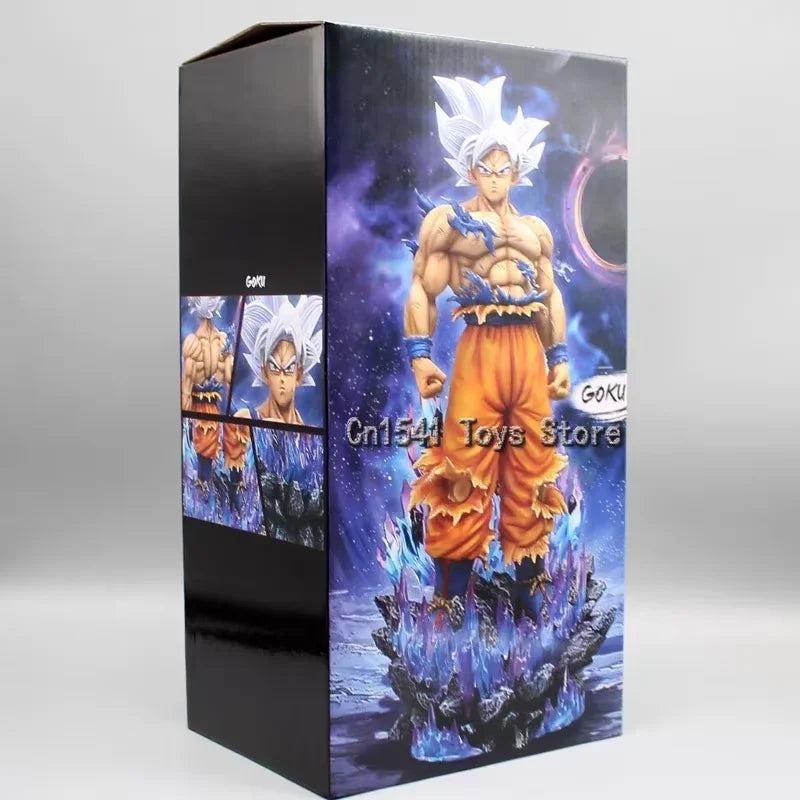 32 cm Anime Dragon Ball Super Figur Weißer Gott Modell Son Goku Ultra Instinct Actionfigur GK Statue PVC Schreibtischdekoration Spielzeug Geschenk