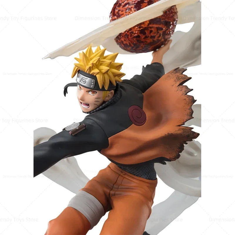 In Stock Bandai Genuine Figuarts ZERO Anime Naruto Sage Art Lava Release Rasenshuriken Uzumakl Action Figure  Model Toys Gift