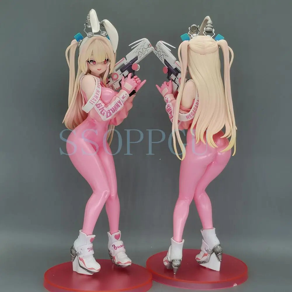 Pink Super Bunny Girl Figure Hobby Sakura DDUCK KONG 25cm Anime PVC Action Figure Toy Super Bunny Statue Collection Model Doll