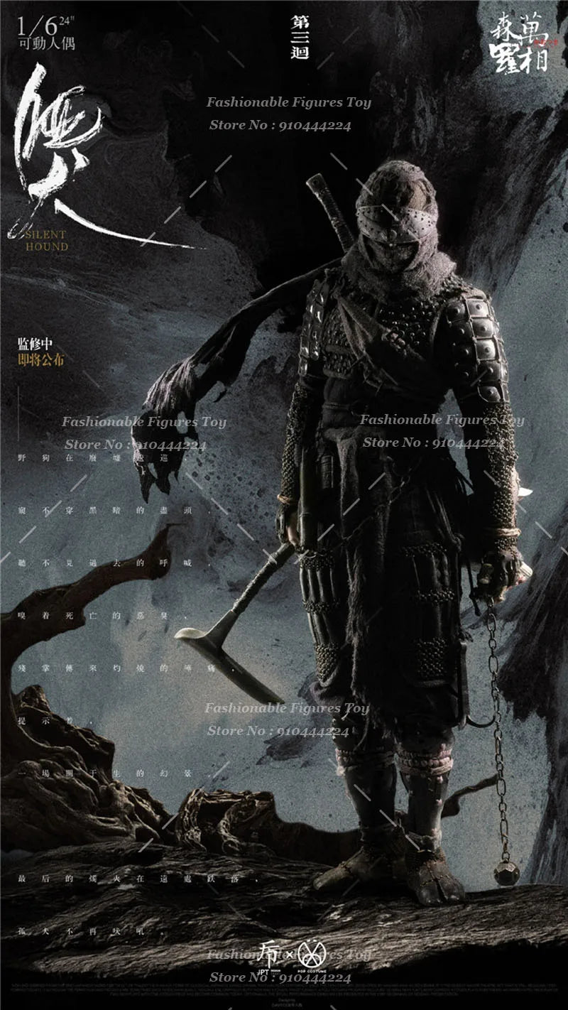 JPT design × POPCOSTUME 1/6 Men Soldier Silent Hound Ninjas Full Set 12Inch Action Figure Model Best Collectable Gifts