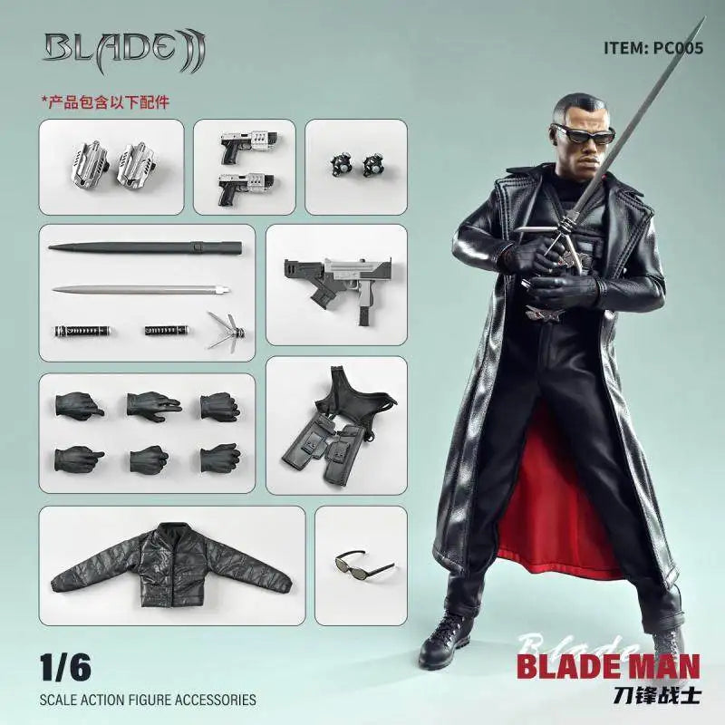 Blade Man Pc005 1/6 Collectible Action Figure Fiction Movie Super Hero Eric Brooks Daywalker Male Figurine Collectible Gifts