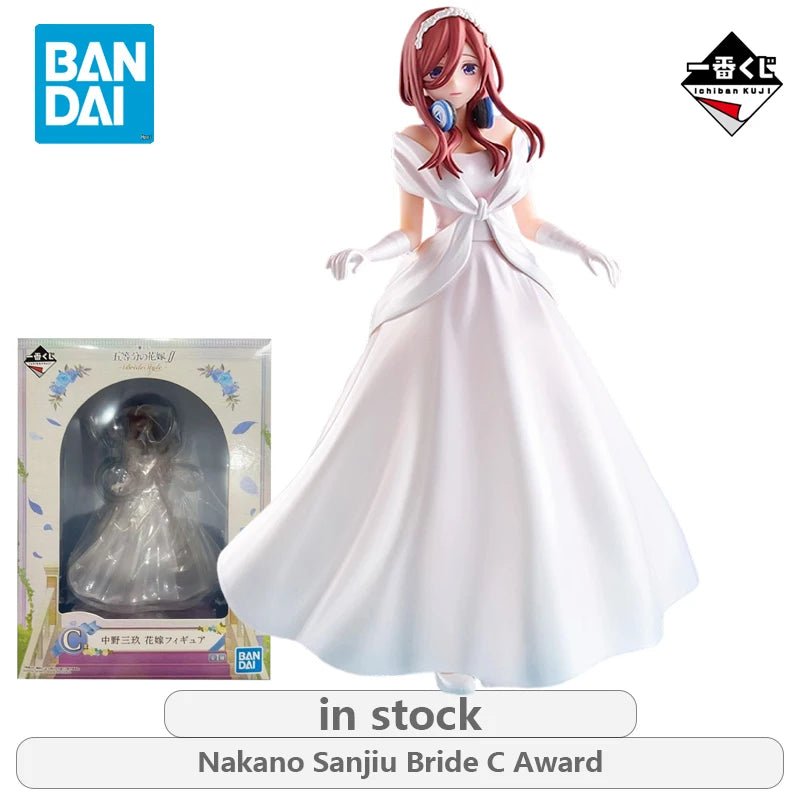 BANDAI Original Ichiban Kuji A Five Equal Bride Series Bride  Anime Not Movable Figure Statue Model Toys Ornaments Gifts Fo Boys