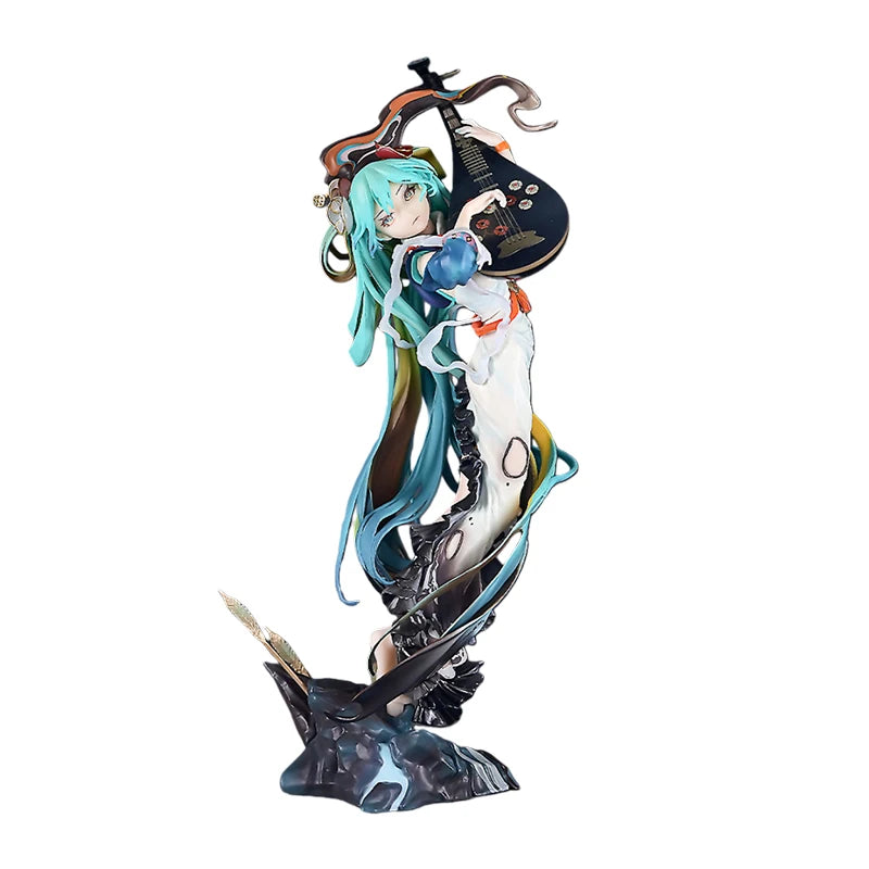 Anime Figure Hatsune Miku Long Hair Pipa Collectible Statue Desktop Decoration Beautiful Girl Trendy Model For Adult Collectors