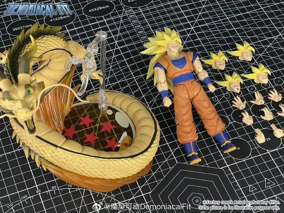 New Product Demoniacal Fit SHF Dragon Ball Z GT Super Saiyan SSJ Goku Dragon Blaster Dragon Fist Explosion Anime Action Figure