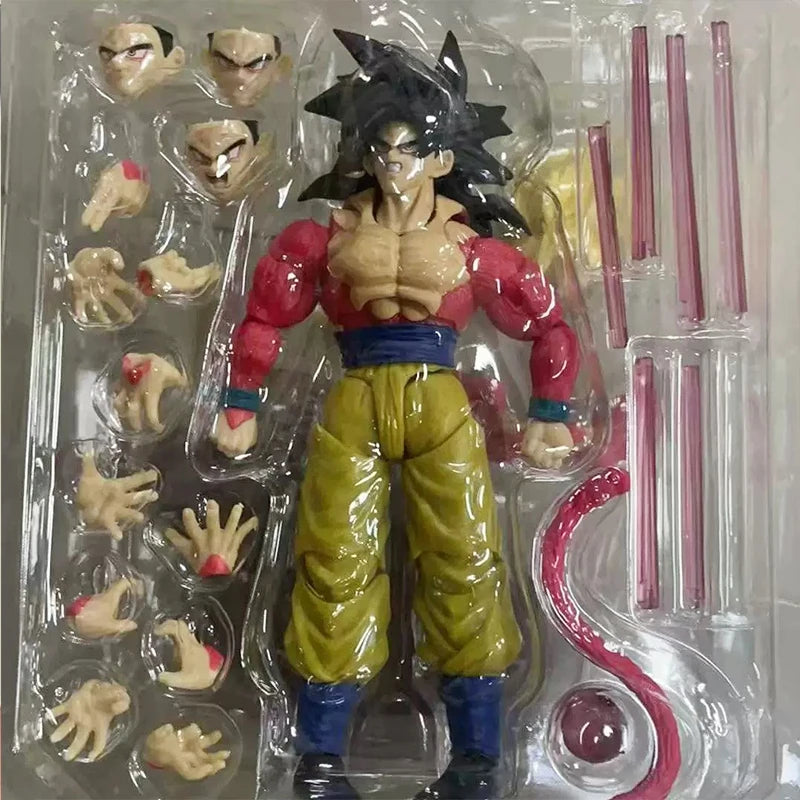 Demoniacal Fit Dragon Ball Son Goku Shf 3.0 Super Saiyan 4 Untamed Power 1/12 Action Figure 16cm Collection Movable Model Toys