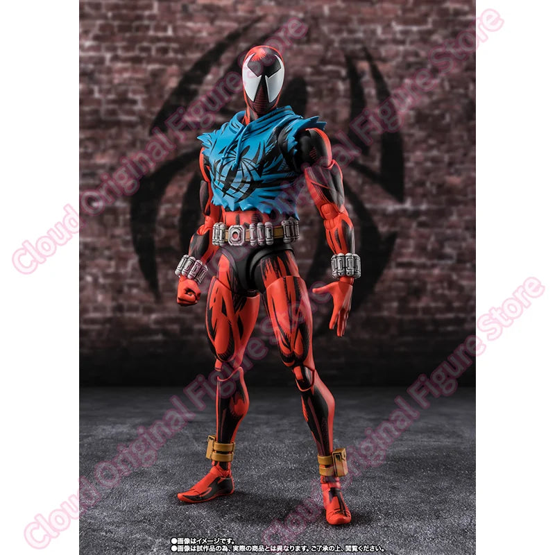 In Stock 100% Original Bandai S.H.Figuarts Scarlet Spider Spider-Man：Across The Spider-Verse Anime Figure Toy Decoration