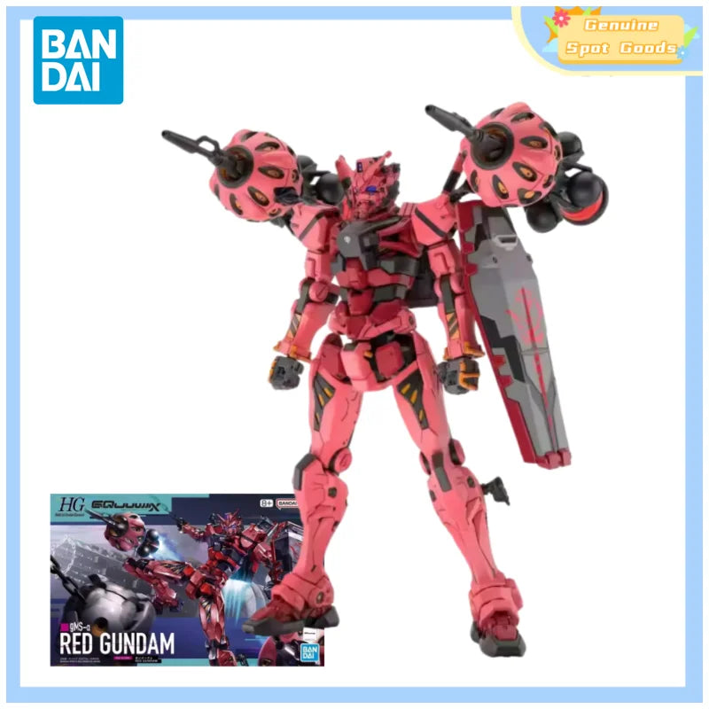 Genuine Bandai HG GQuuuuuuX GMS-a RED GUNDAM Anime Action Figures Model Figure Toys Collectible Gift for Toys Hobbies Children