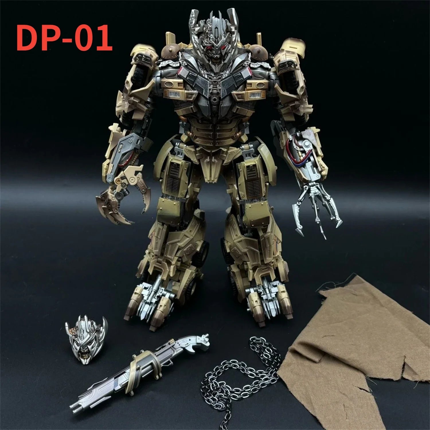 IN STOCK Transformation DP01VDP-01V Oil Tank Car Alloy Enlarged Desert War Damage Edition  35CM Autobot Action Figure Toys Gifts