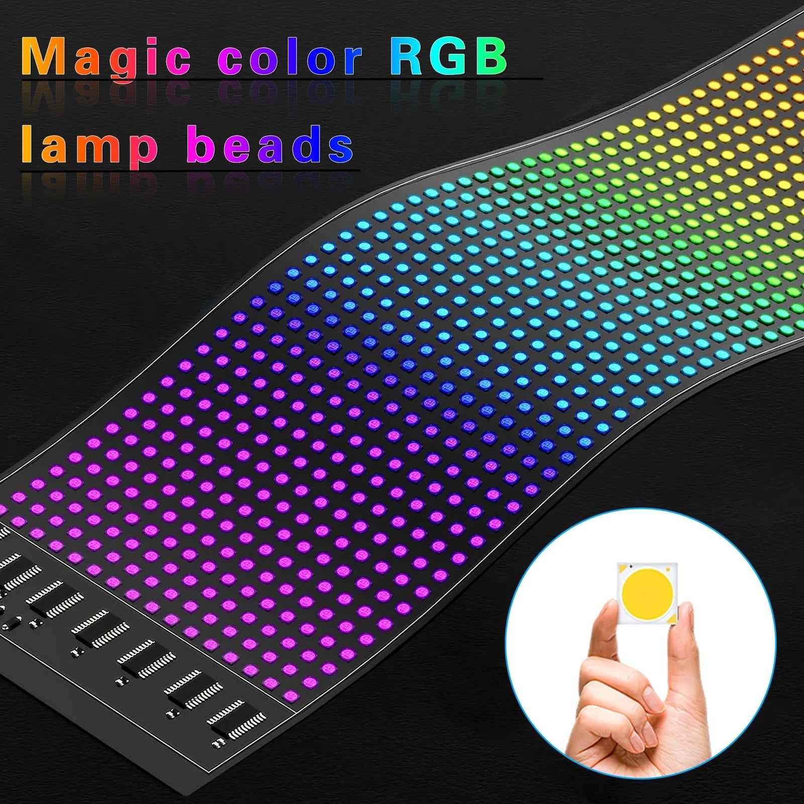Demon Eyes Car LED Logo APP LED Matrix Pixel Panel Night Light DIY Programmable Flexible LED Display for Car Truck Accessorie