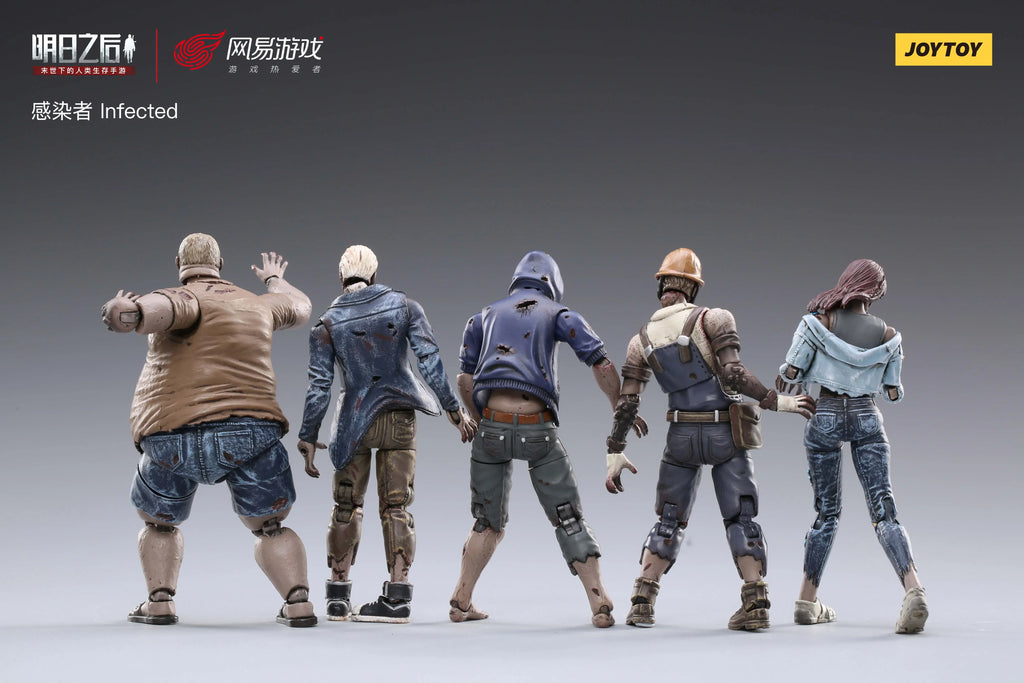 JOYTOY 1/18 Action Figure (5PCS/SET) Life After Infected Person Zombie Anime Collection Military Model Resident Evil Gift Stock