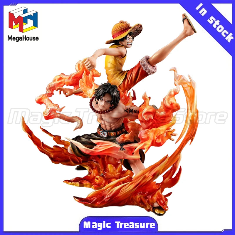 【MT】Original MegaHouse POP NEO-MAXIMUM ONE PIECE Monkey D. Luffy PORTGAS.D.ACE 20th LIMITED Ver Figure Toys Collectible