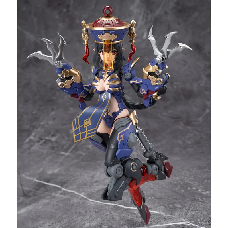 Yuanye Culture × Hemoxian Moxian Jiulian Zombie Mecha Girl and Medeta Resonance Series Assembled Movable Model Figures Ornaments