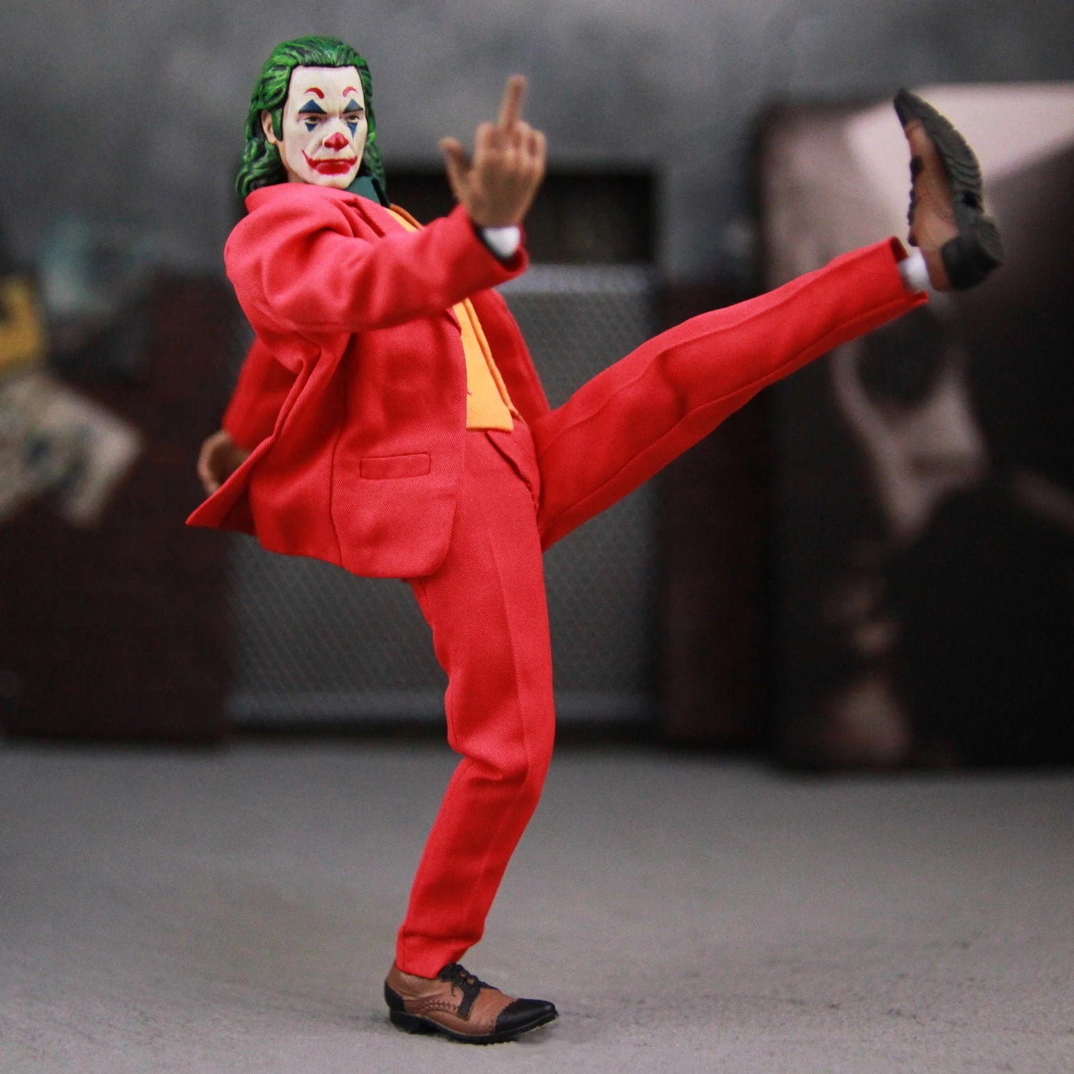 DCU The Joker 6" Action Figure Clown Face Joaquin Phoenix Todd Phillips Movie 1:12 one:12 Clothing Toys Doll Model