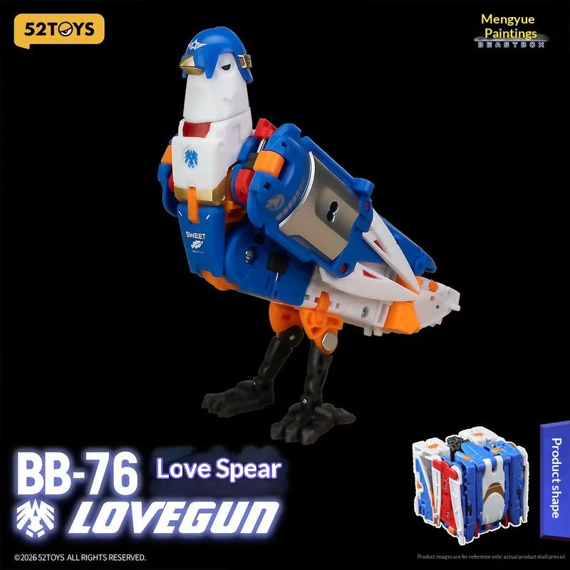 52TOYS BEASTBOX BB-76 Lovegun Peace Pigeon Transforming Mecha Robot Action Figure Collectible Gift For Anime Fans And Collectors