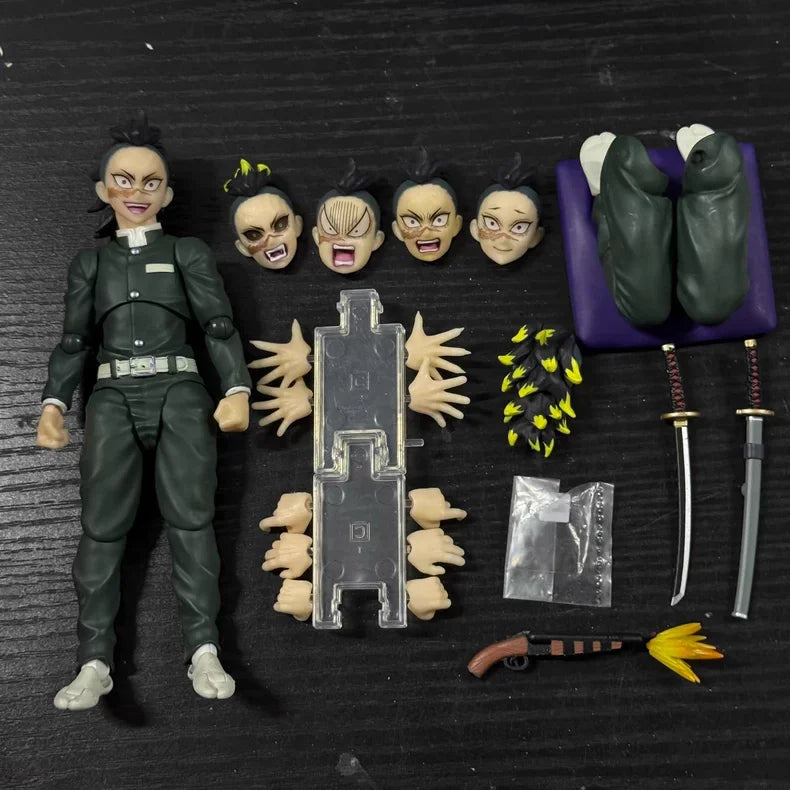 In Stock Original Aniplex+ Zero G Act Buzzmod Shinazugawa Sanemi Shinazugawa Genya 15cm Animated Action Set Model Toy