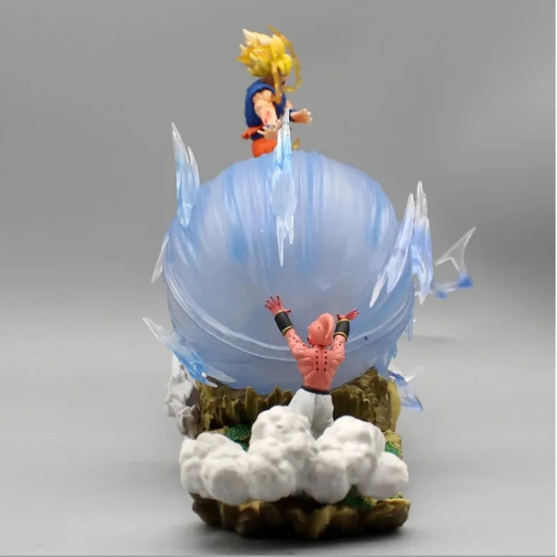 In Stock Anime Dragon Ball Z Majin Buu Vs Son Goku Figurine Gk Statue Action Figures Pvc Collection Model For Children Gifts Toy