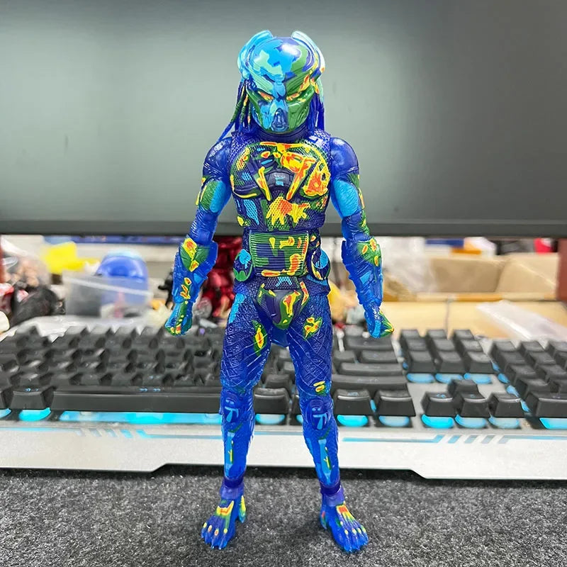 Genuine Neca Elephant Eagle Face Game Edition Iron Blood Legion Camouflage Predator Warrior 7inch Action Figure Collection Model