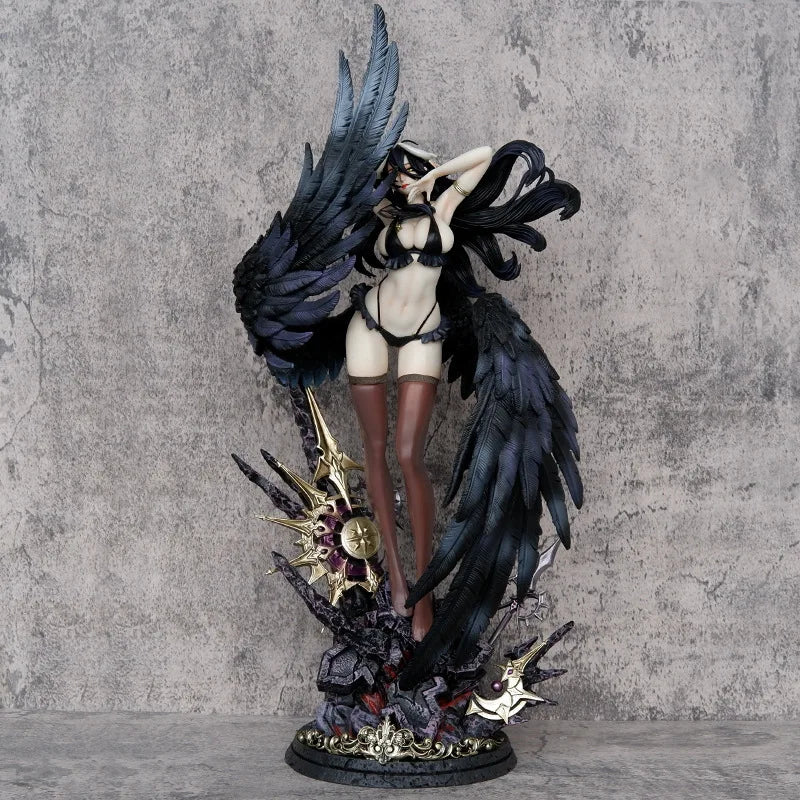 56,5 cm Overlord Albedo Auspicious Day Anime Mädchen Figur Modell Gk Statue Jungen Sammlung Desktop Dekoration Ornament Spielzeug Geschenke