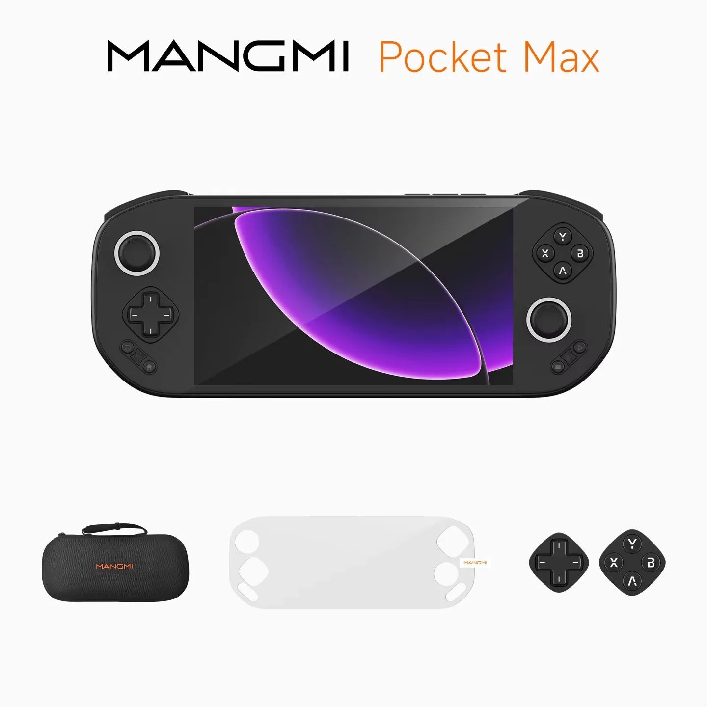 MANGMI Pocket Max Handheld Gaming Console TMR Joysticks Hall Triggers Android 13 8+128GB with 7" 144Hz AMOLED Screen Wifi6+BT5.1