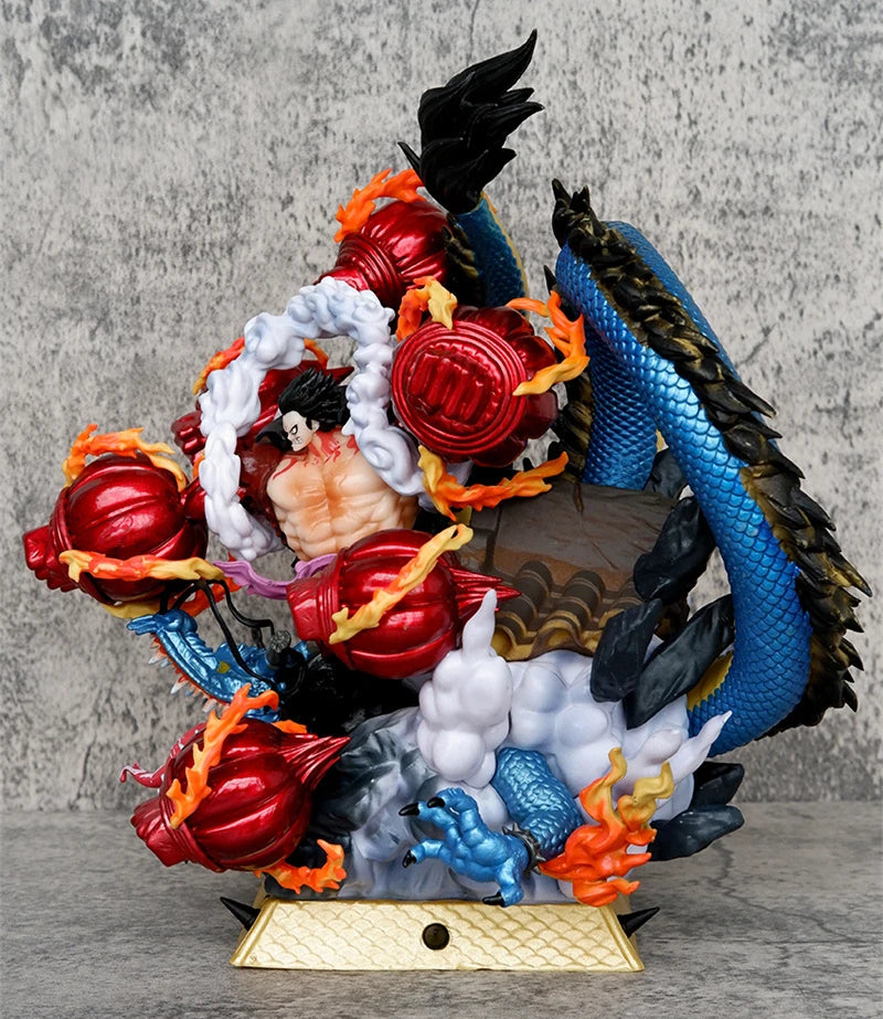 Anime One Piece Gear Vierte Kong Orgel Luffy VS Kaido Battle Ver. GK PVC Actionfigur Statue Sammlermodell Kinderspielzeug Puppe