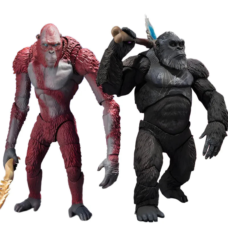 Bandai Original S.H.MonsterArts Skar King&Kong Kim 150mm&145mm Anime Action Movable Figurine Model Toys  Model Gifts for Boys