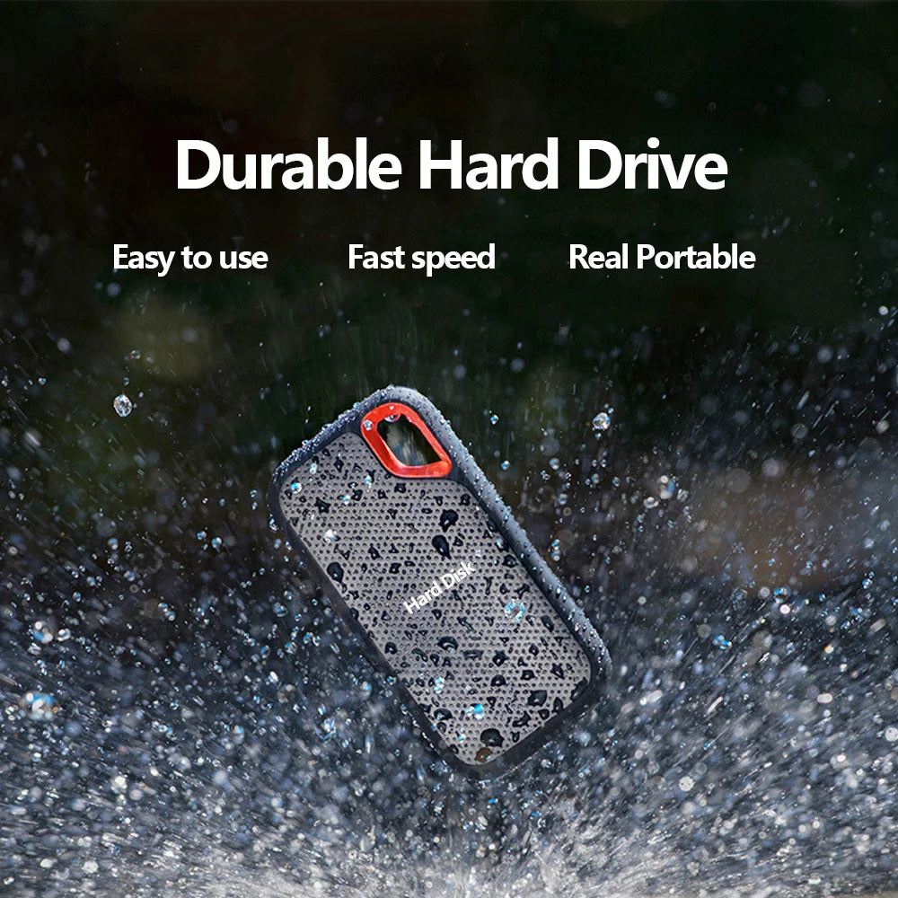High-speed External Hard Drive 1TB Portable SSD 4TB External Solid State Drive USB 3.1 Hard Disk 128TB Storage for PC/Mac/Phone