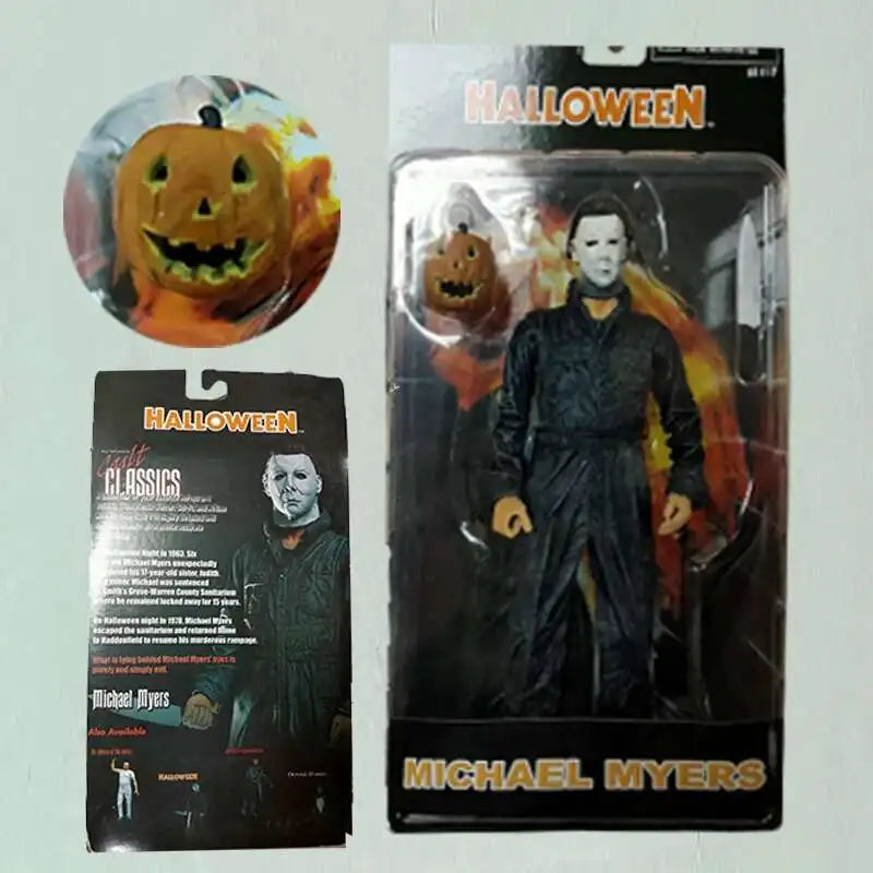 NECA Figure Michael Myers With LED Pumpkin Halloween Figure Ultimate Action Toy Doll Decor Christmas Gift Halloween Horror Toy