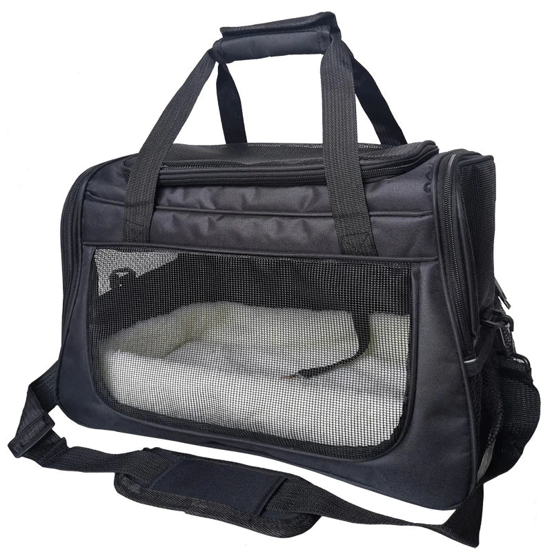 Cat Bags Portable Dog Carrier Bag Mesh Breathable Foldable Cats Carrier Bag Travel Breathable Transport Handbag Pet Travel Bags