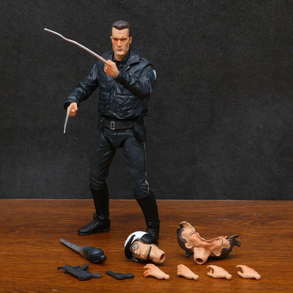 NECA Terminator 2 Judgment Day T-800 T-1000 Action Figure Doll Handmade Model Toy