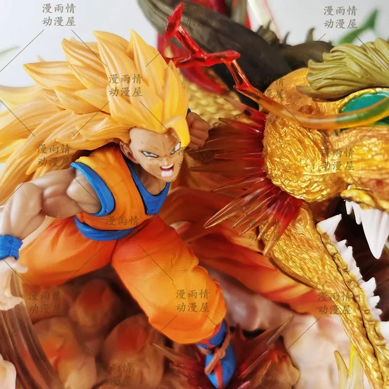 22cm Dragon Ball figures Goku Dragon Fist Super Saiyan3 Anime Figure PVC figurine Statue Collection Model Room Decor Toys Gifts