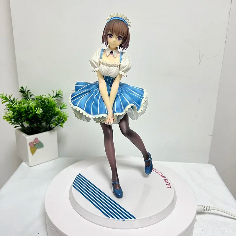 24cm Saekano: How to Raise a Boring Girlfriend Anime Figure Maid Megumi Kato Action Figure Kato Megumi Figurine Adult Doll Toys