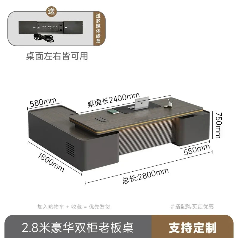 L Reception Office Table Adjustable Executive Work Pc Writing Desk Study Modern Mesa Escritorio Desk Accessories Furniture
