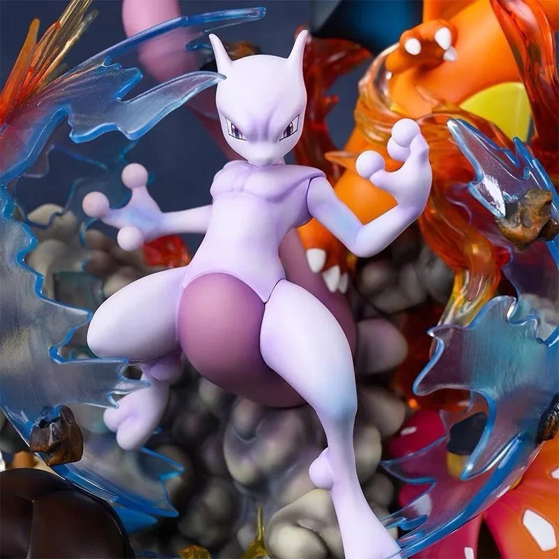 40cm Pokemon Action Figure Mewtwo Strikes Back Large Hand Model Pvc Desktop Ornament Decorations Holiday Gift Children Toys